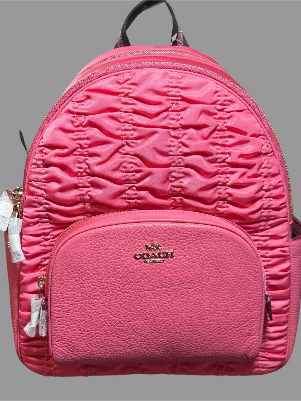 NWT Coach Court Backpack with Ruching (Style C4094) – Authentic Leather & Nylon